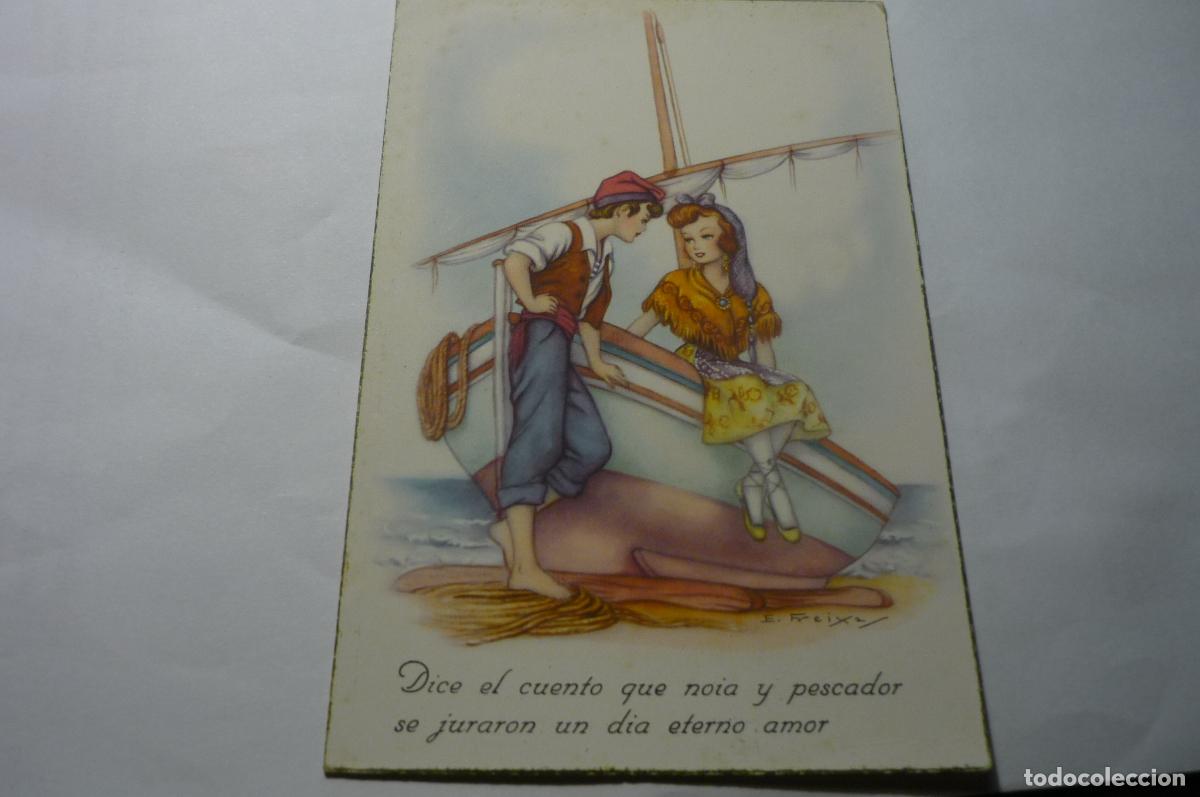 Postais: POSTAL DIBUJO FREIXAS -PESCADOR ESCRITA