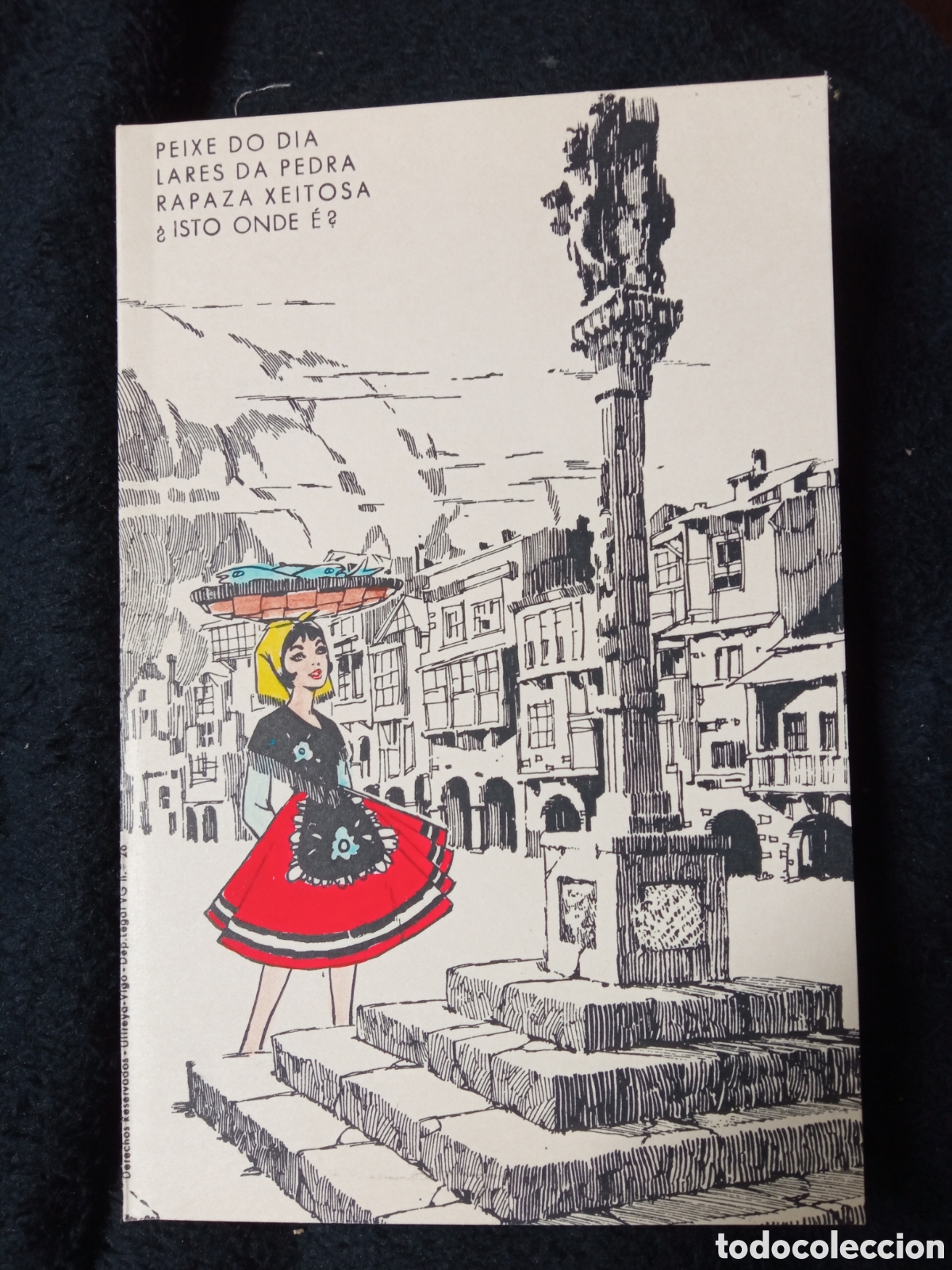 Cartoline: Antigua tarjeta de Felicitaci&oacute;n, motivos de Galicia