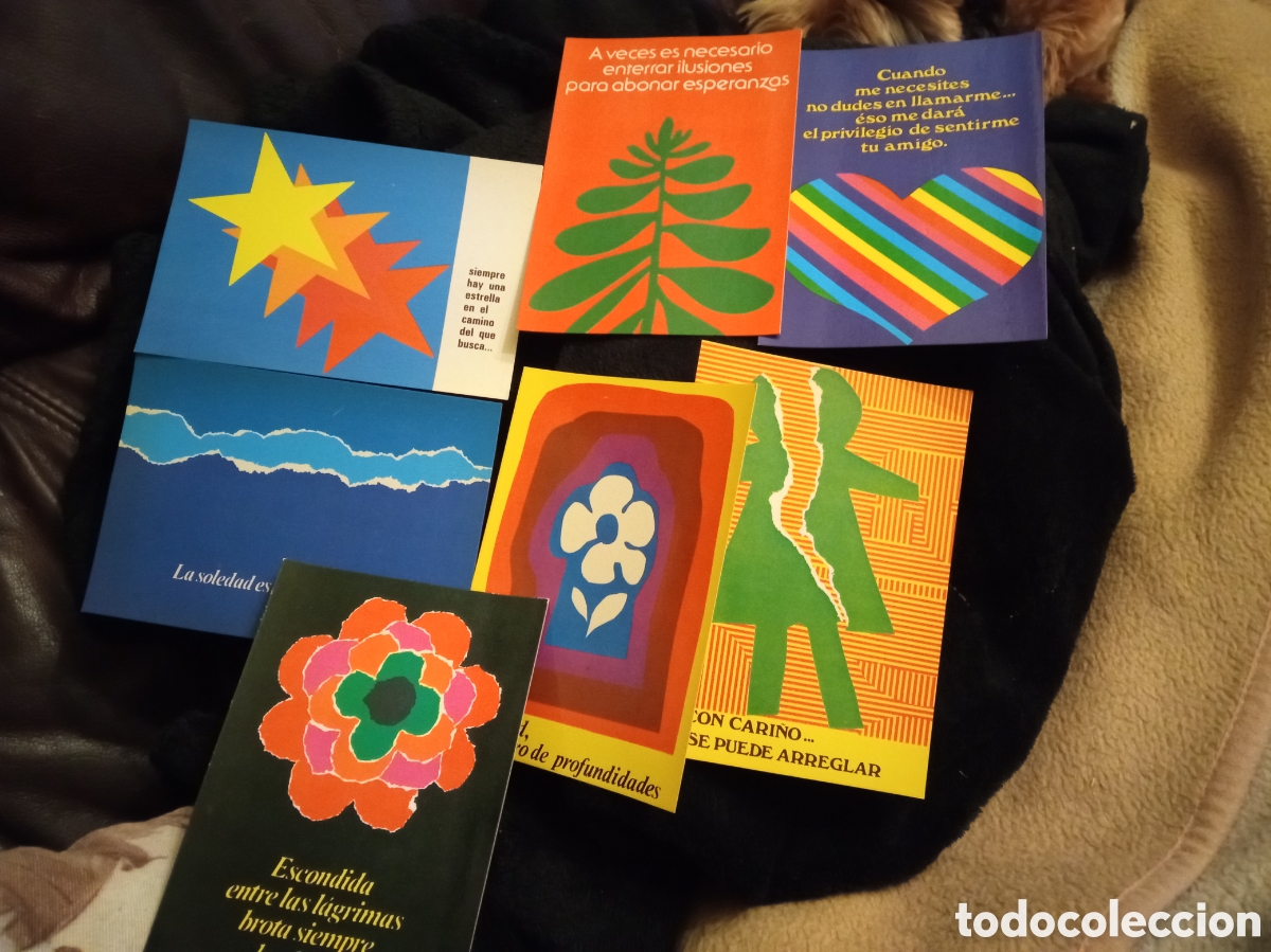 Postais: Lote de 7 postales , Serie Esperanza, d&eacute;cada de 1980