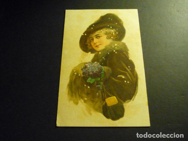 Postais: MUJER ELEGANTE POSTAL ILUSTRADA