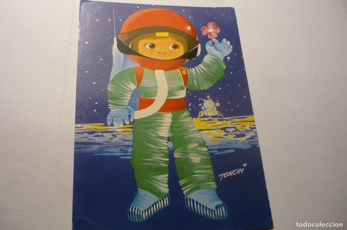 Postais: postal dibujo tonchi astronauta
