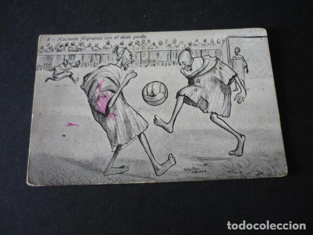 Postais: HACIENDO FILIGRANAS CON EL DEDO GORDO FUTBOL TIPOS ARABES POSTAL