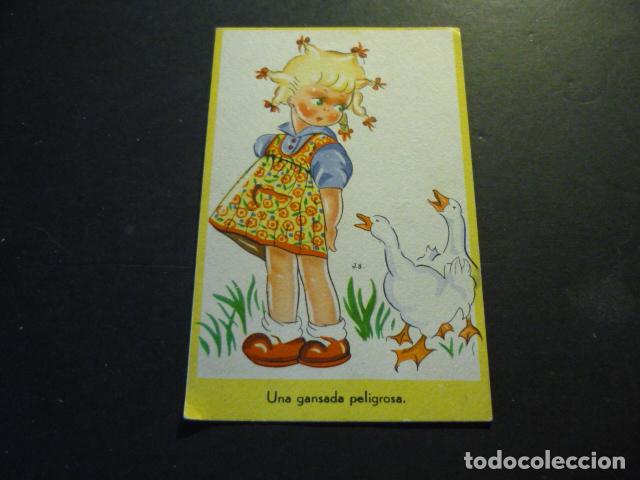 Postales: NI&Ntilde;A CON GANSOS POSTAL - Foto 1