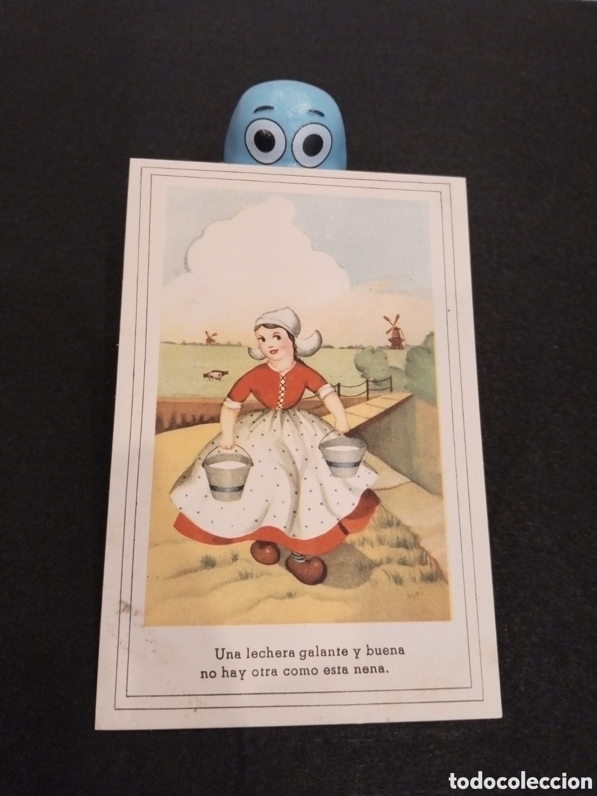 Postcards: Postal Ilustrada &rdquo;Una lechera galante y buena no hay otra como &eacute;sta nena&rdquo;