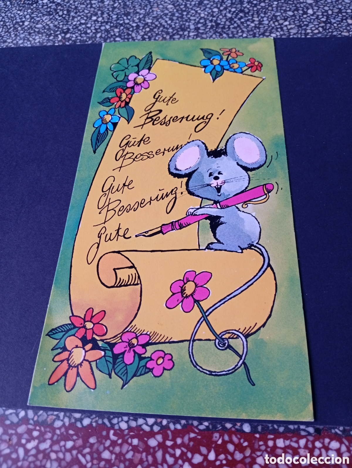 Postales: Postal alemana dibujo raton escribiendo