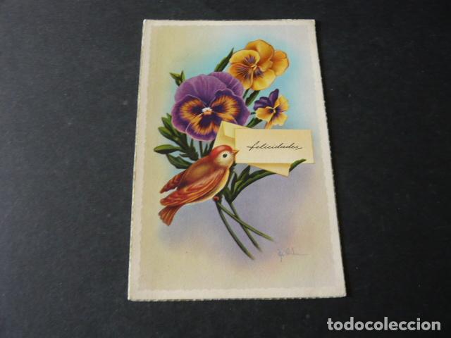 Postais: PAJARO CON FLORES POSTAL ILUSTRADA
