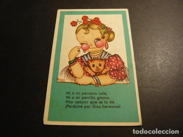 Postais: NI&Ntilde;A GITANA POSTAL COMICA