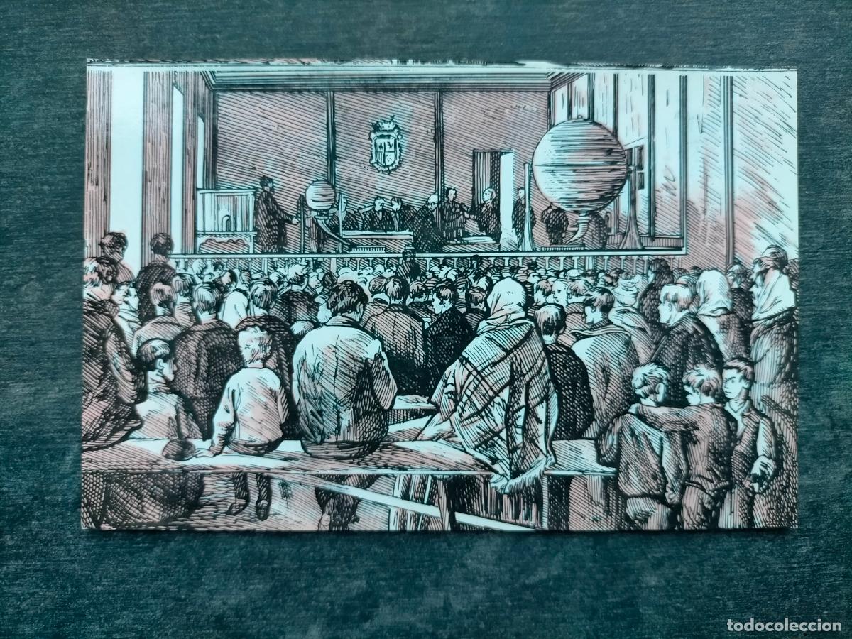 Postales: Tarjeta postal dibujo serie B 5 sorteo navide&ntilde;o de la loter&iacute;a grabado de 1873