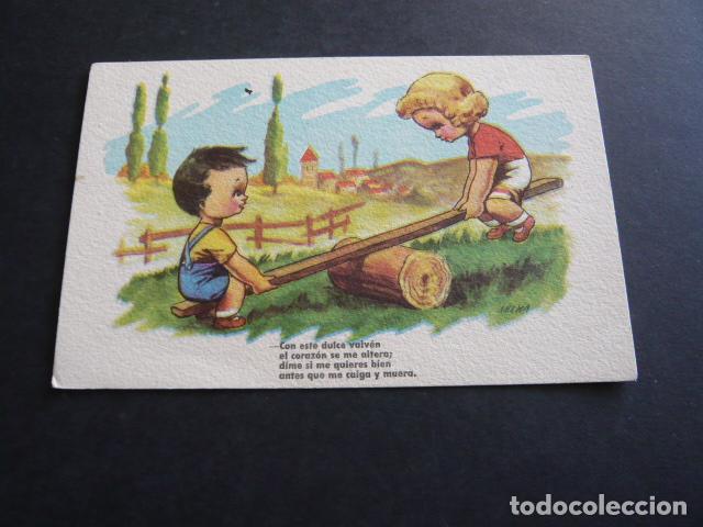 Cartoline: NI&Ntilde;OS EN BALANCIN POSTAL