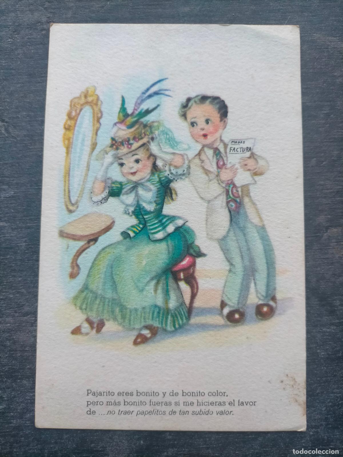 Postales: Tarjeta postal dibujo melodias en boga pajarito eres bonito color bonito fueras favor papelitos valo