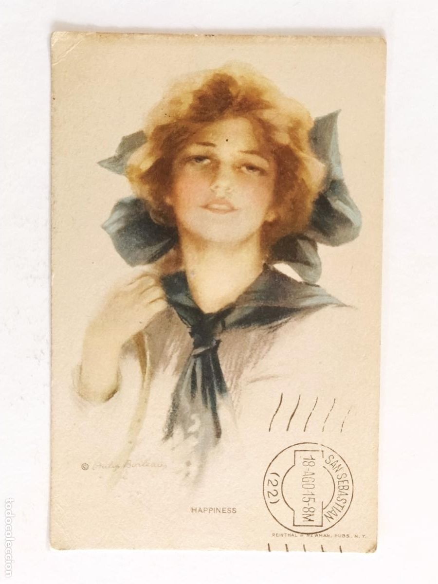Postkarten: MUJER ELEGANTE - PHILIP BOILEAU - HAPPINESS - POSTAL ANTIGUA -(MG-1110)