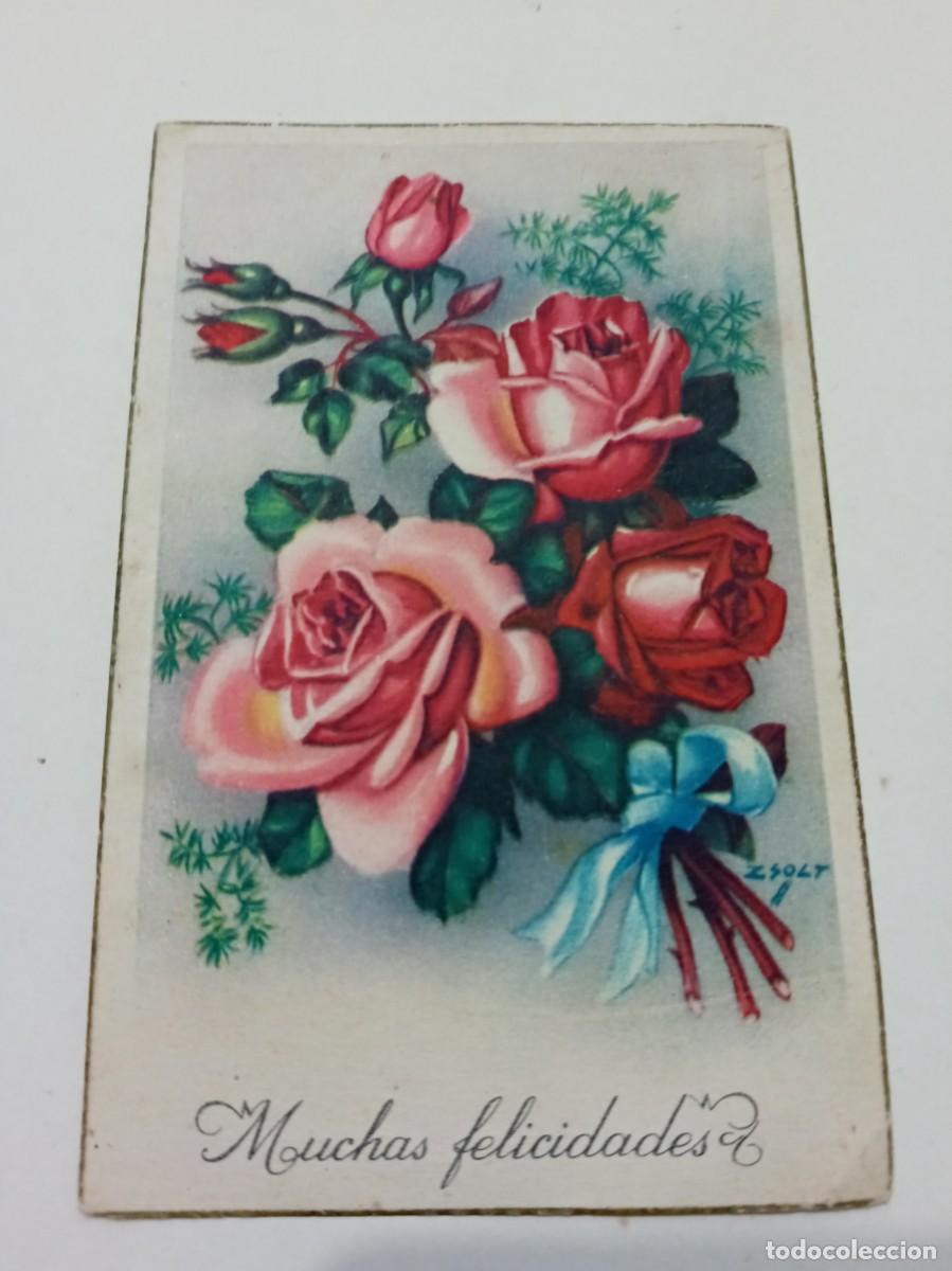 Cartes Postales: POSTAL DE RAMO DE ROSAS . A&Ntilde;OS 40