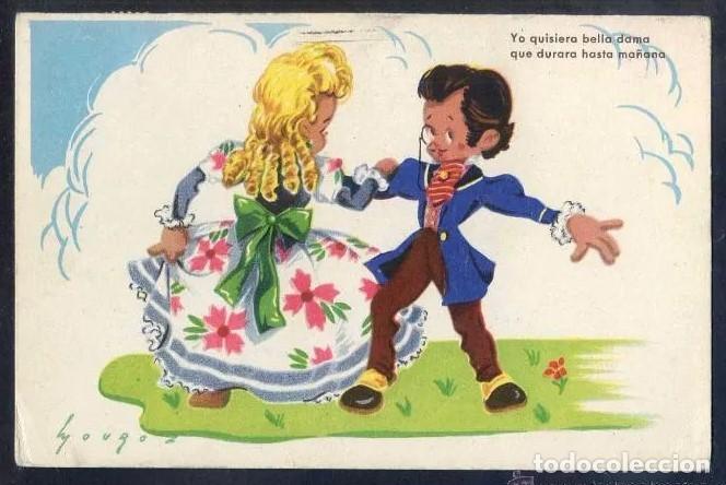 Postkarten: Ilustra *Mouro* Ed. Col&oacute;n - Benisi, serie n&ordm; 154-6. Circulada 1955.