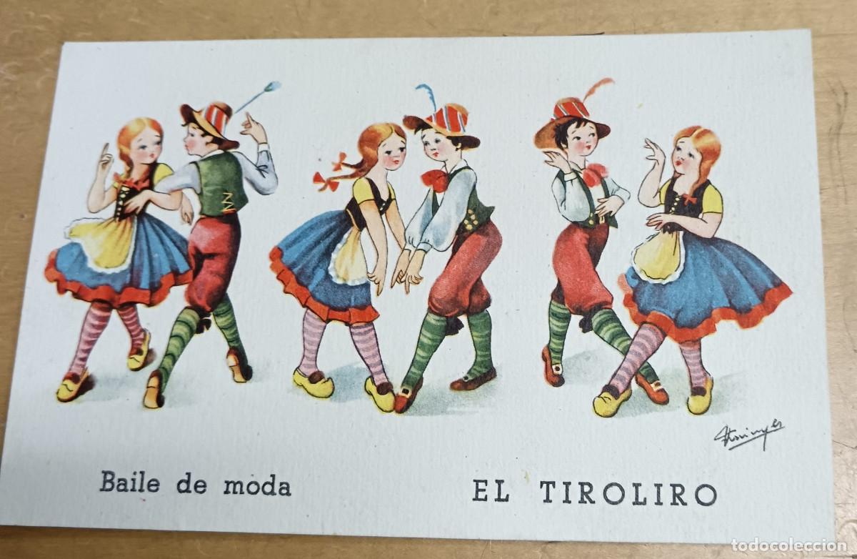 Cartoline: POSTAL EL TIROLIRO BAILE DE MODA C.M.B. A&Ntilde;O 1942 ESCRITA 13,5X9 CM.
