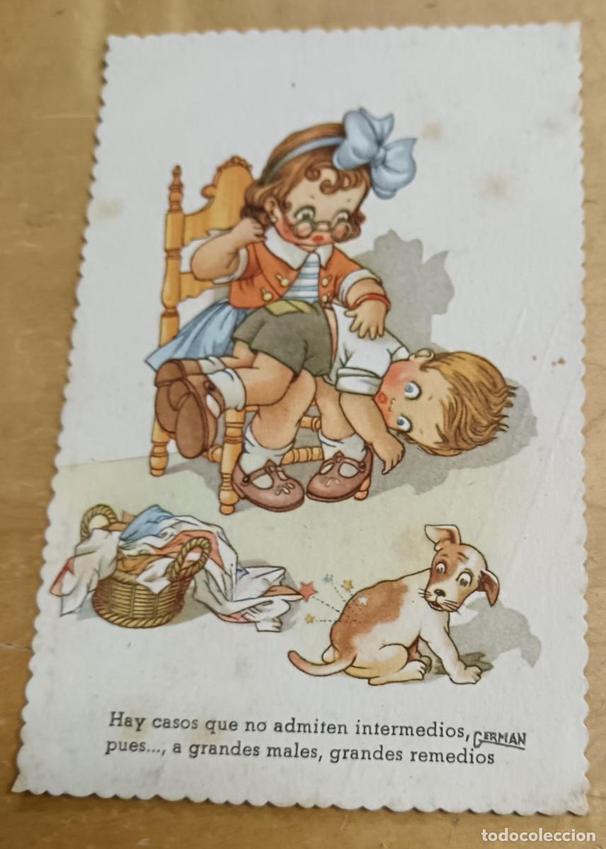 Cartoline: POSTAL INFANTIL ILUSTRADA POR GERM&Aacute;N EDICIONES LUKER SERIE N&ordm; 4035 A&Ntilde;O 1946 ESCRITA 14X9 CM.