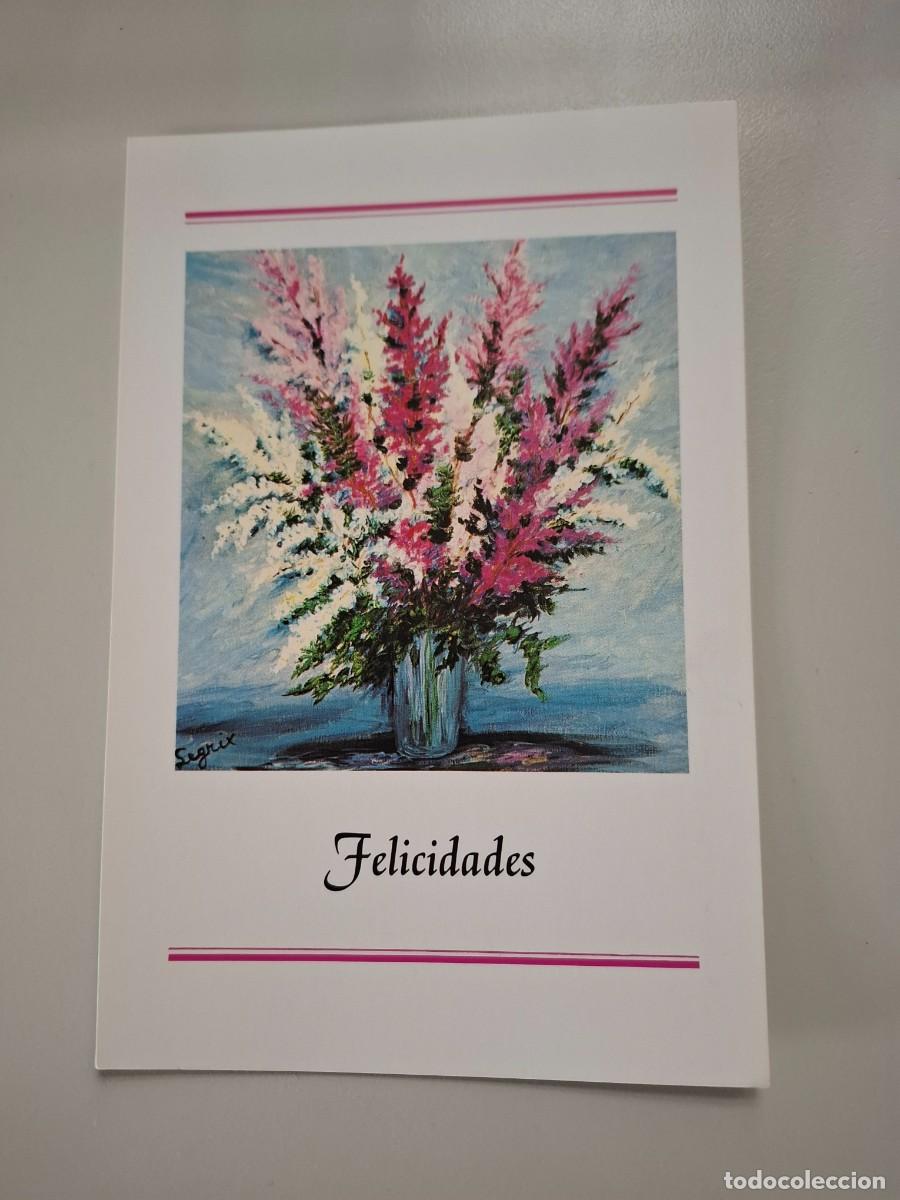 Cartoline: TARJETA POSTAL - RAMO DE FLORES - FELICITACI&Oacute;N - GINERIOS - D. LEGRIX N&ordm; 103 - ARTIS MUTI - 1986
