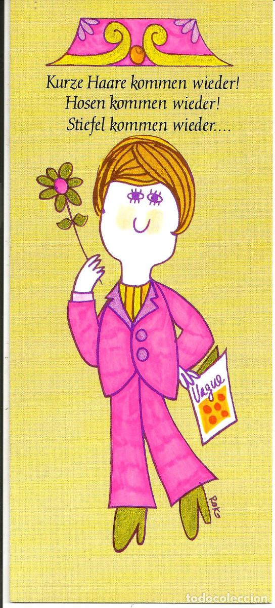 Postais: POSTAL HALLMARK *EL CABELLO CORTO EST&Aacute; VOLVIENDO ! * - DIPTICA, 22X10 CM
