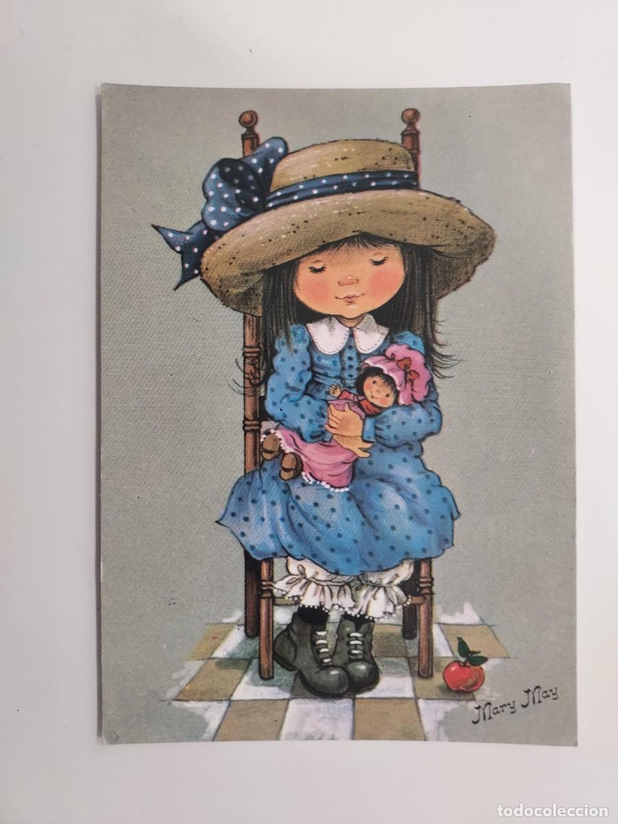 Postais: POSTAL ILUSTRADOR MARY MAY. NI&Ntilde;A GRANJERA CON MU&Ntilde;ECA. CIRCULADA. 1978. PERLA