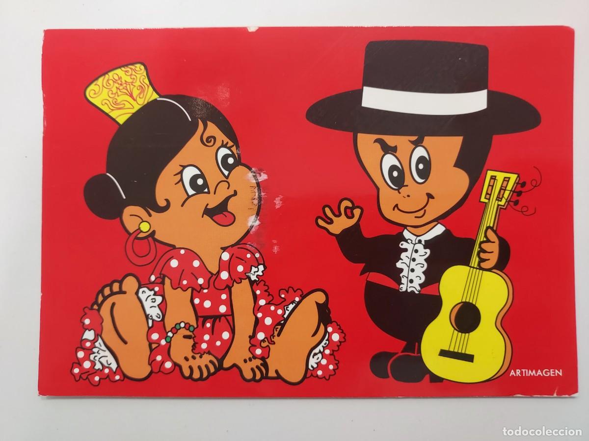 Postkarten: POSTAL ILUSTRADA. ARTIMAGEN. FLAMENQUILLOS. ISABEL GUERRERO. CIRCULADA 2009. COLECCION ESPA&Ntilde;A