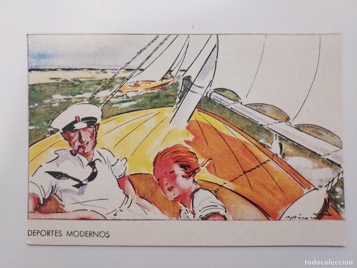 Postais: POSTAL ILUSTRADA. DEPORTES MODERNOS VELA. SIN CIRCULAR. HISTORIA GRAFICA SIGLO XX. MATEU CROMO