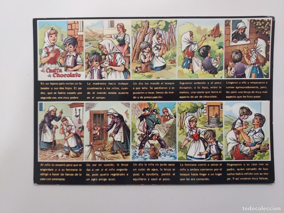 Cartoline: POSTAL ILUSTRADA CUENTO LA CASITA DE CHOCOLATE. 1974. ESCRITA. SERIE ENSUE&Ntilde;O