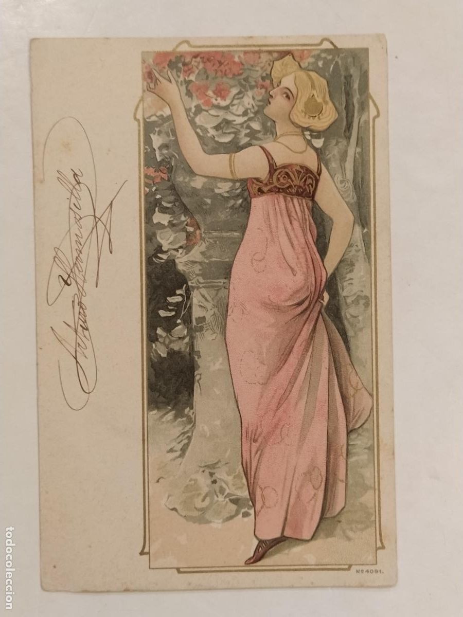 Postales: MODERNISMO - POSTAL ANTIGUA MODERNISTA - REVERSO SIN DIVIDIR -(114.741)