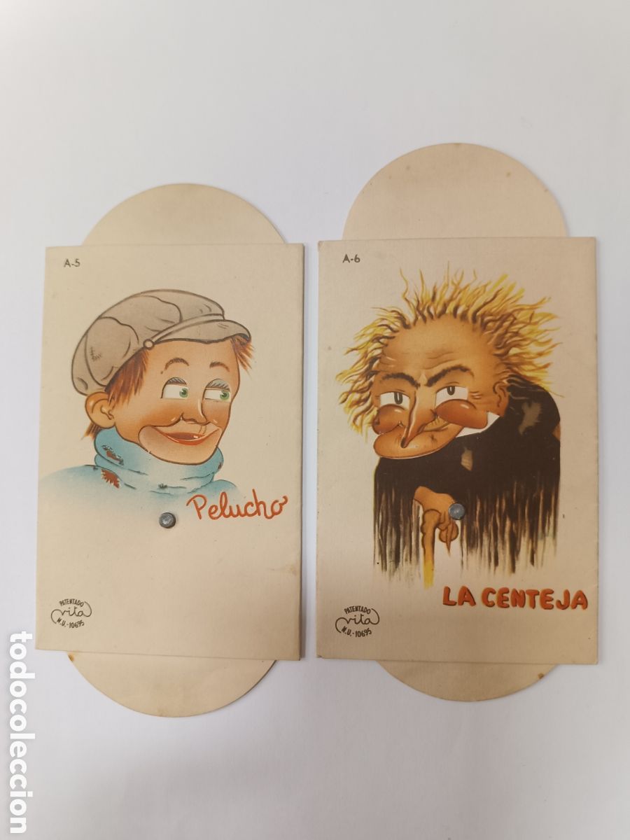 Postais: 2 tarjetas articuladas Vita. Pelucho (A5) y La Centeja (A6)