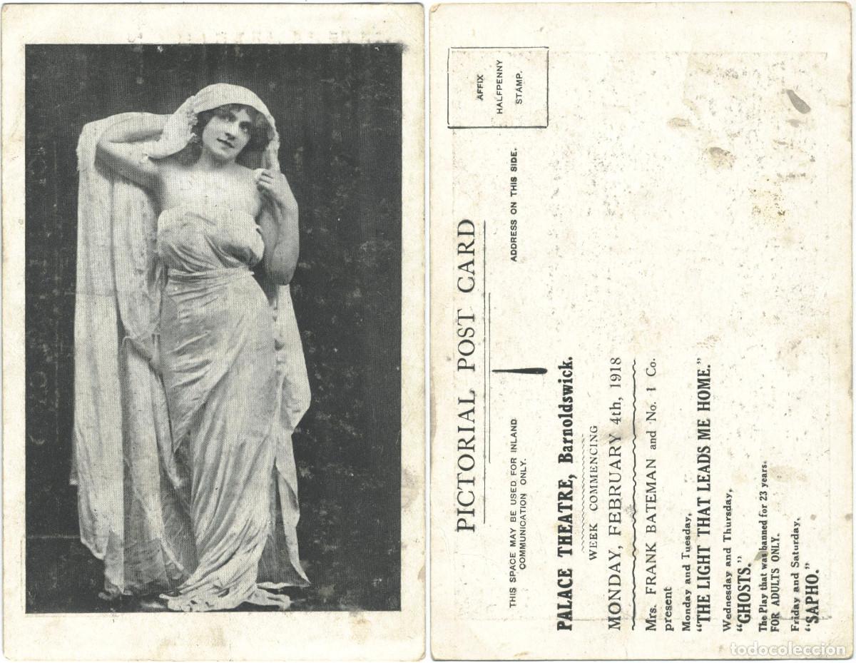 Postcards: BATEMAN, Mrs. Frank in Sapho (Palace Theatre. Barnoldswick)