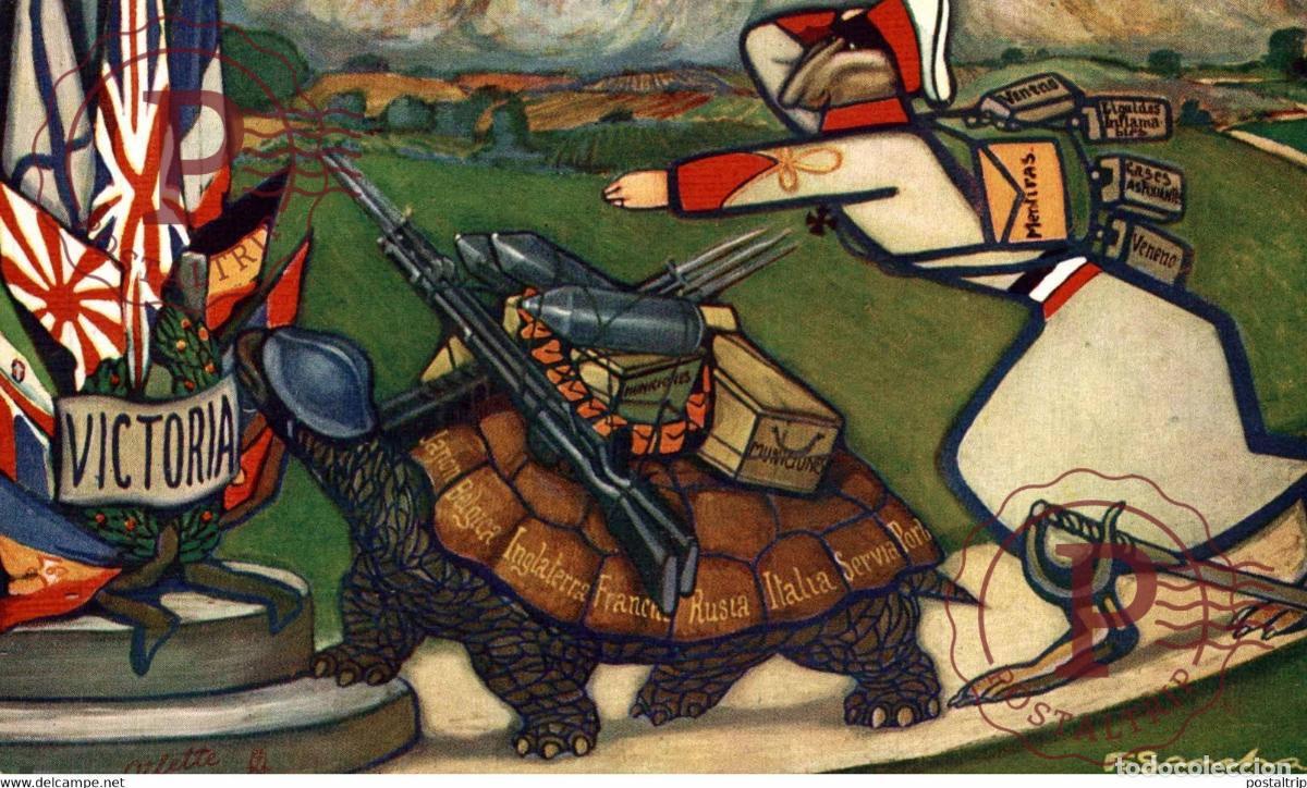 Postales: Ilustrada. S&aacute;tira Pol&iacute;tica. Actualidad de Esopo. La Tortuga y la Liebre ESPA&Ntilde;A