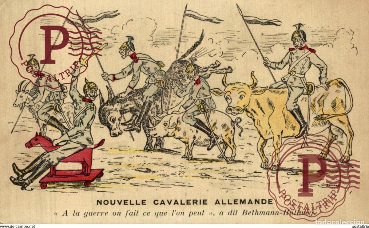 Cartes Postales: NOUVELLE CAVALERIE ALLEMANDE illustr&eacute;e par lindemann &agrave; la guerre on fait ce que lon peut a dit Beth