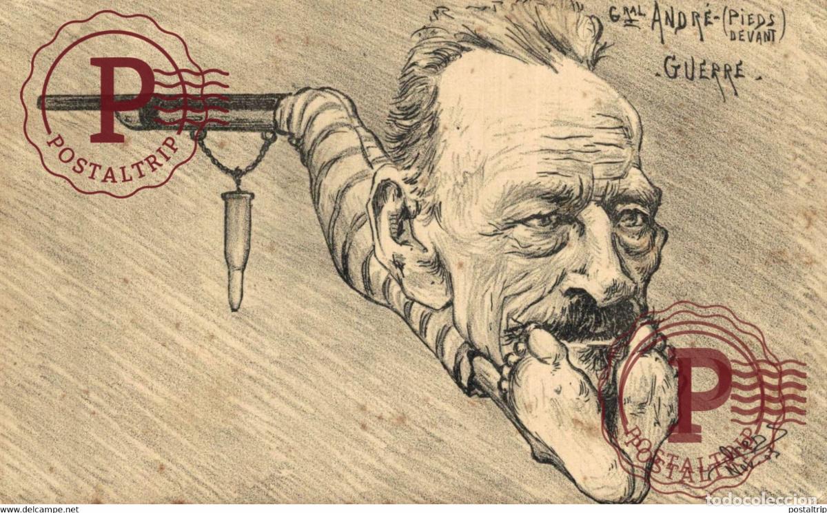 Cartes Postales: General ANDRE Pieds devant Guerre illustrateur ORENS