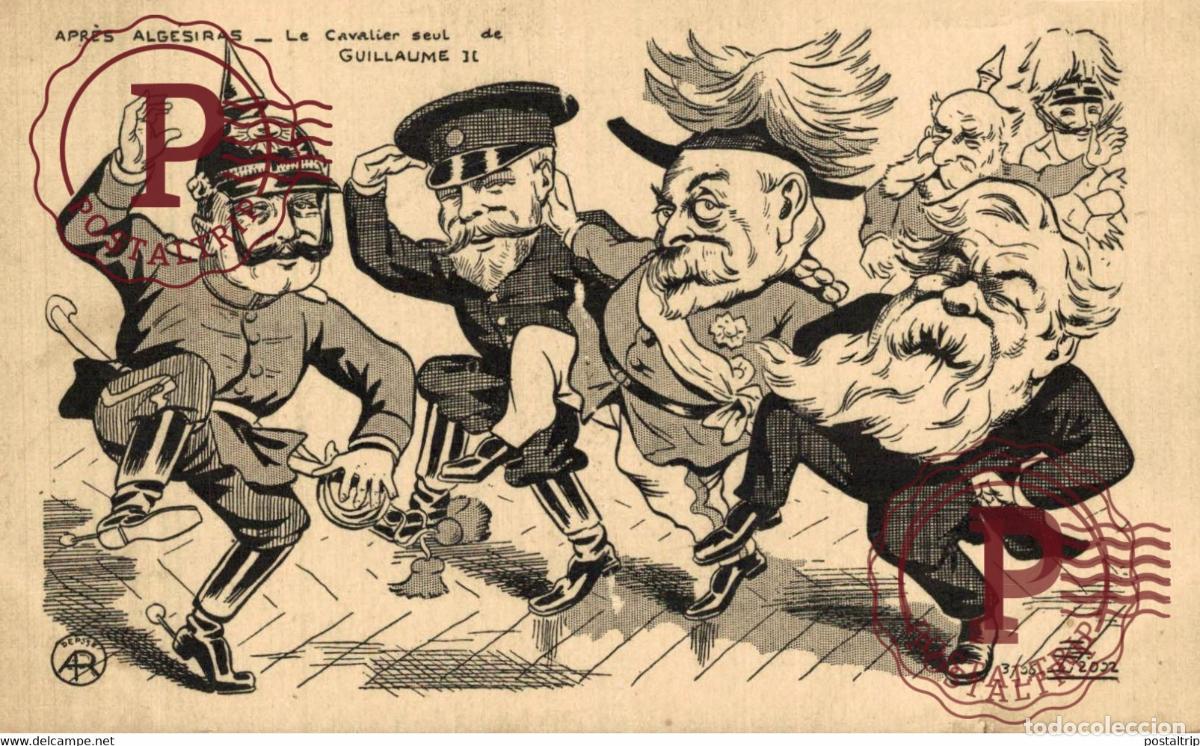 Cartes Postales: ILLUSTRATEUR LION APRES ALGESIRAS LE CAVALIER SEUL GUILLAUME II