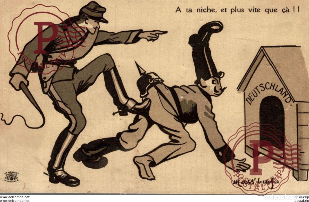 Cartes Postales: guerre 1914-18- - illustrateur MASS BOEUF DES ZEPPELINS SUR MARSEILLE