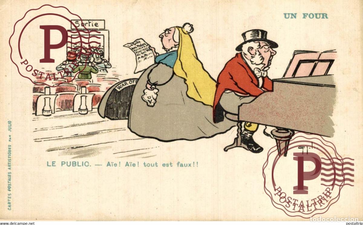 Postales: AFRIQUE DU SUD Guerre des Boers Un Four - Le Public - A&iuml;e ! A&iuml;e ! tout est ILLUSTRATEURS SATIRIQUES