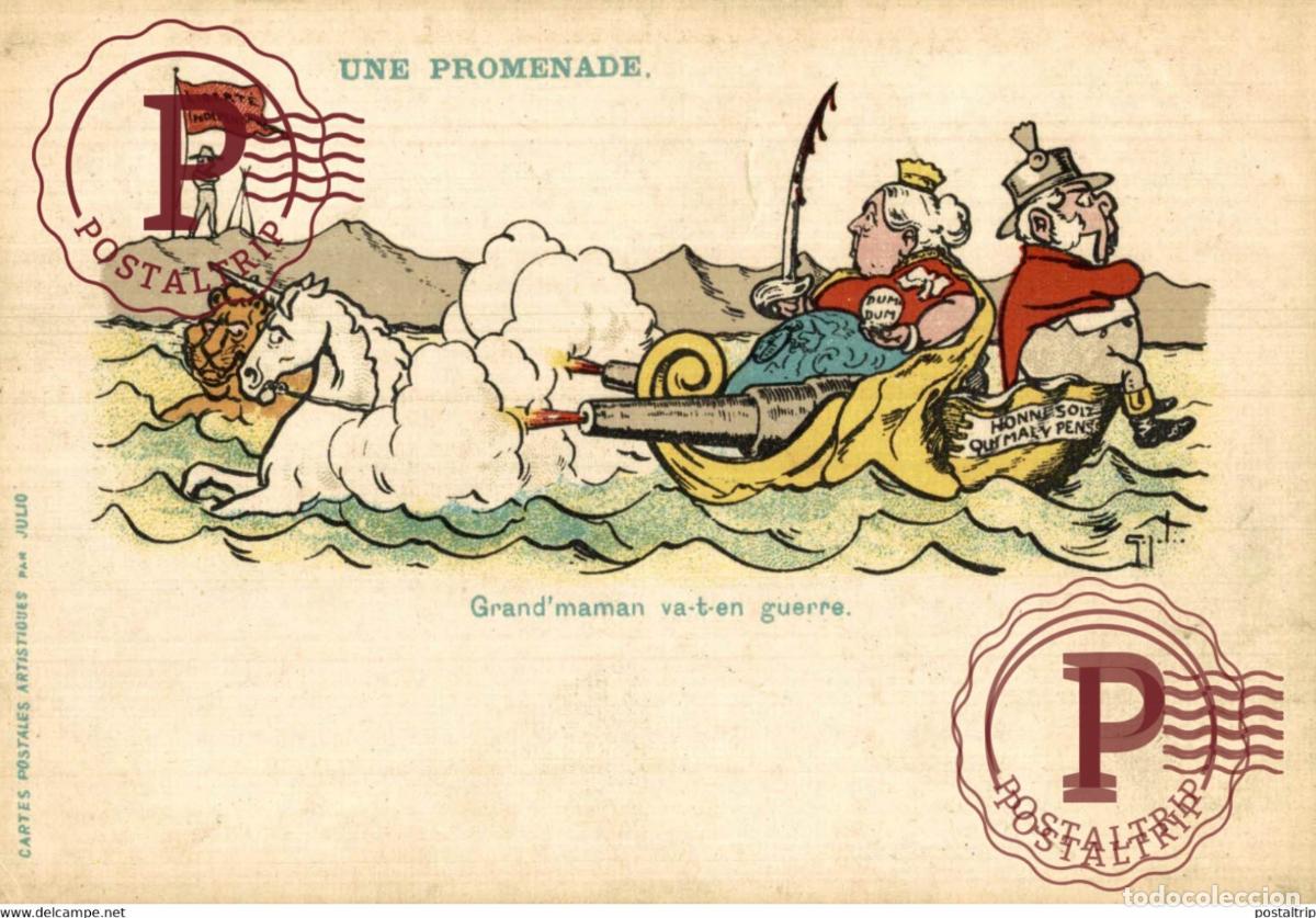 Postales: AFRIQUE DU SUD Guerre des Boers Une Promenade - Grandmaman va-t-en guerre ILLUSTRATEURS SATIRIQUES