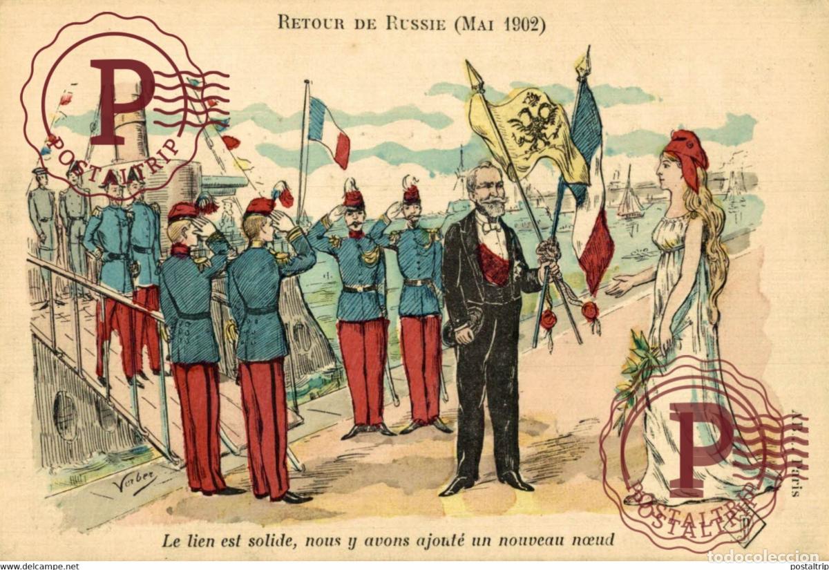 Cartoline: ILLUSTRATEUR VERBER. RETOUR DE RUSSIE MAI 1902
