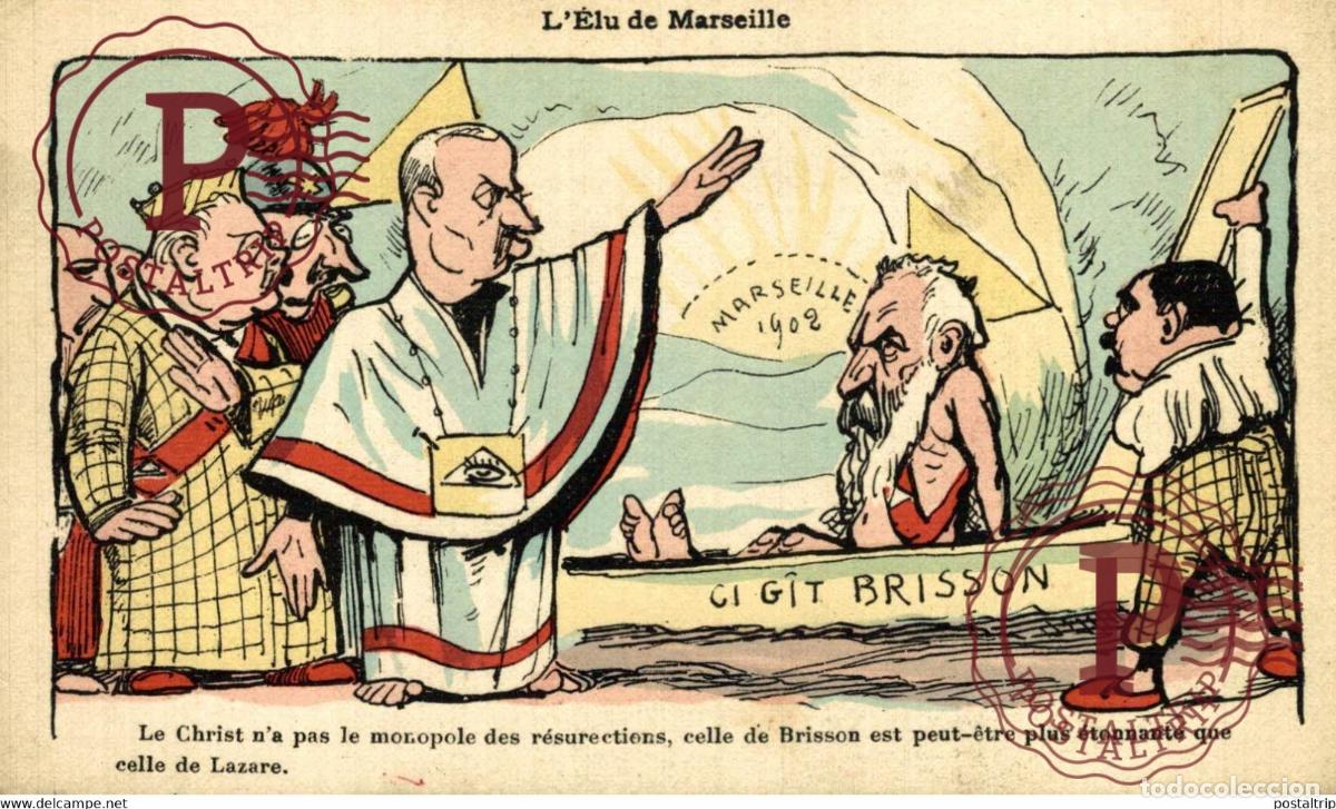 Cartoline: ILLUSTRATEUR A VIGNOLA. L&eacute;lu de Marseille. LE CHRIST NA PAS LE MONOPOLE DES...