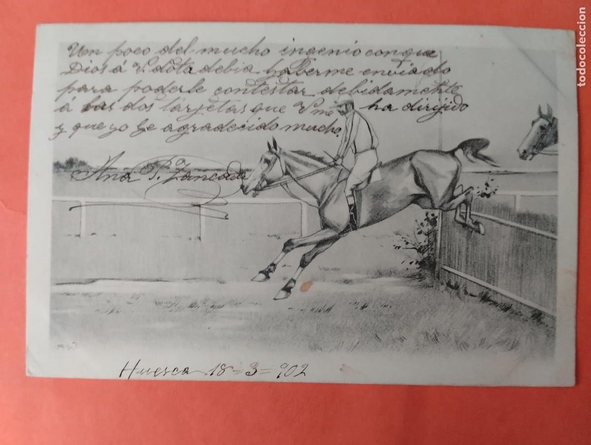 Postcards: &Ntilde;PS - HIPICA.. AL POETA HUESCA CRISTINO GASOS SAMITIER VER DESCRIPCION