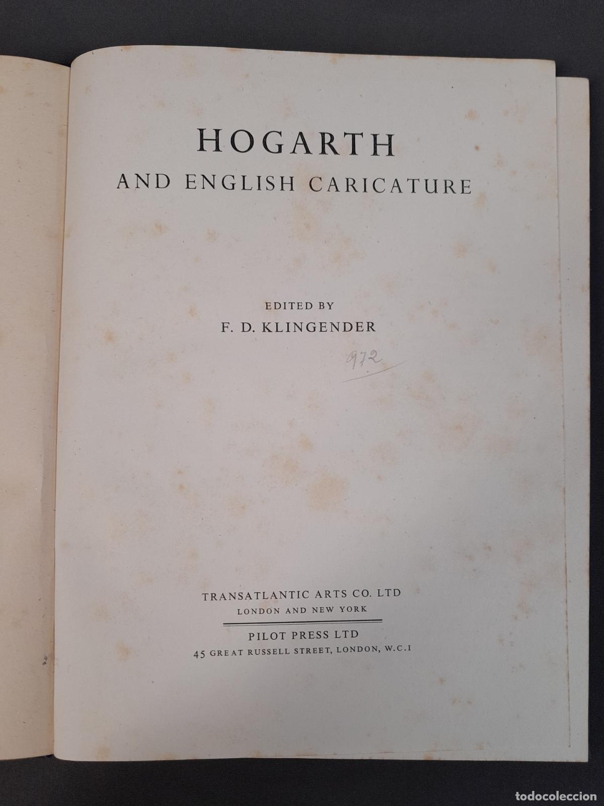 Postais: L-231. HOGARTH AND ENGLISH CARICATURE. F. D. KLINGENDER, EDITOR. 1945