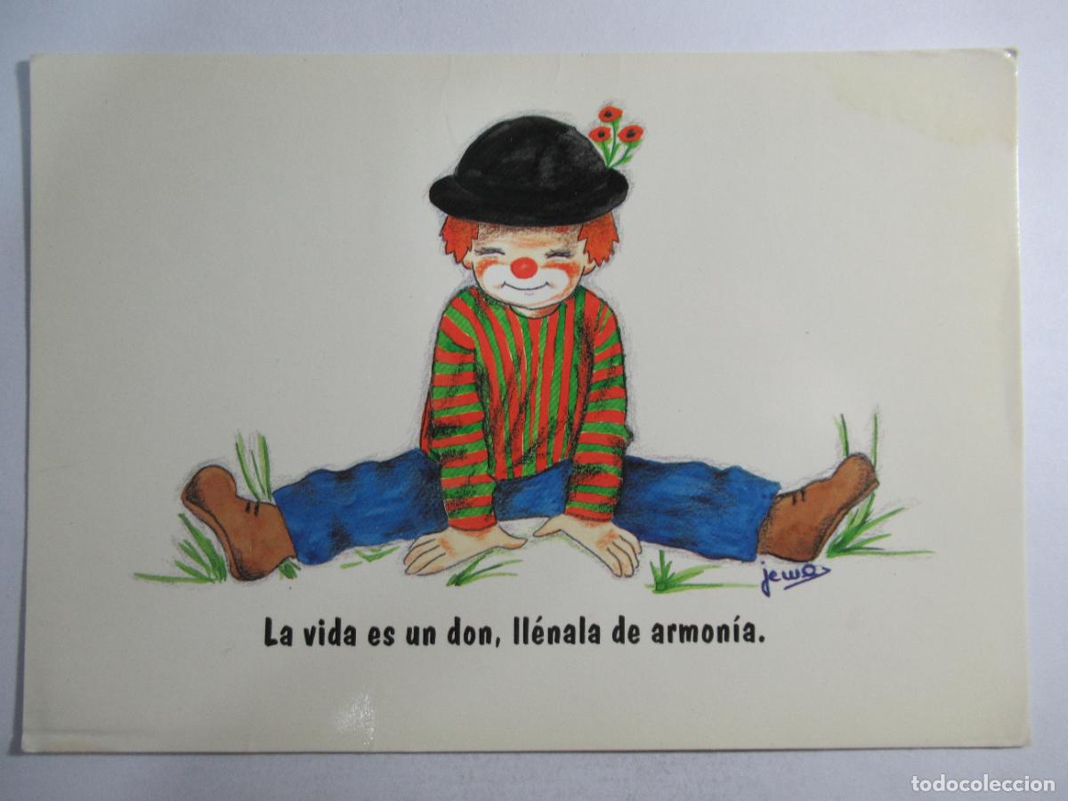 Postales: Dibujo Payaso - Trasera Oraci&oacute;n por el triunfo de la pureza