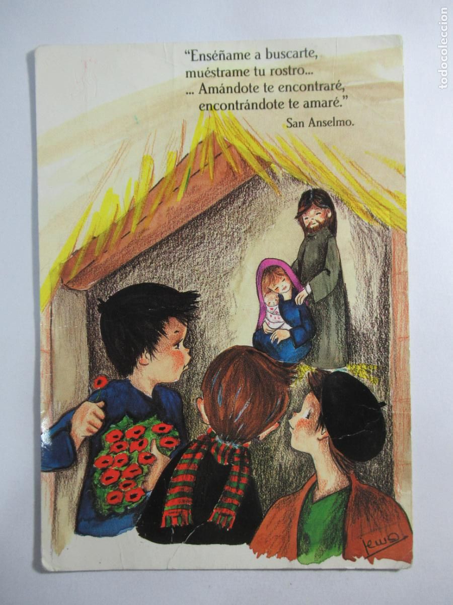 Postales: Postal Dibujo Tem&aacute;tica Religiosa - Circulada