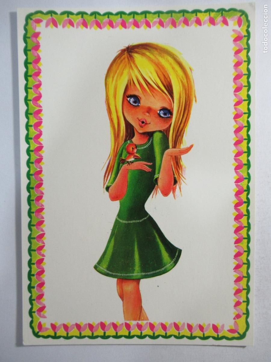 Postales: Postal Dibujo chica - S/C