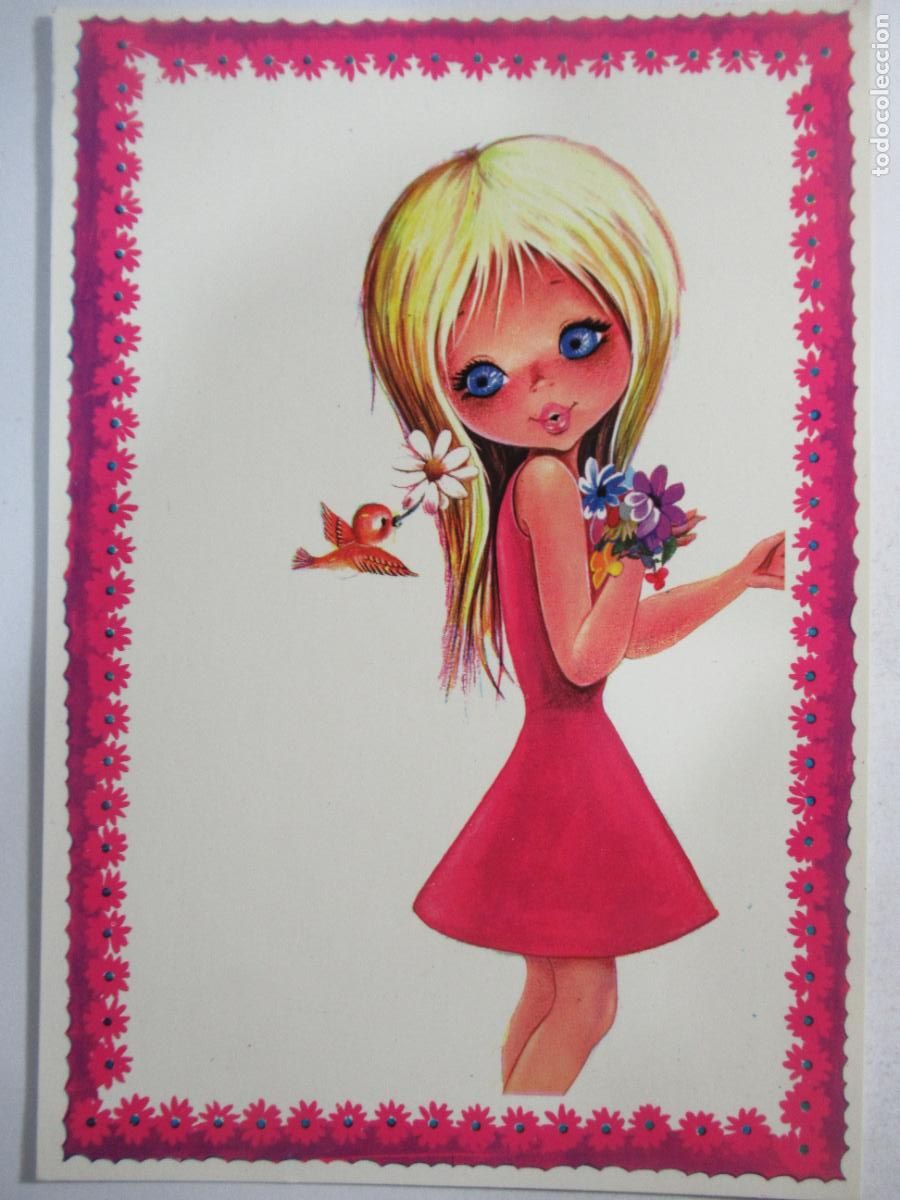 Postales: Postal Dibujo chica - S/C