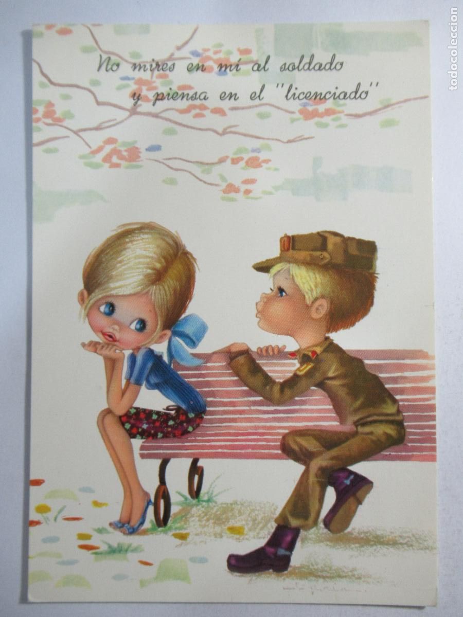 Postales: Postal mili recluta chica pareja - Escrita