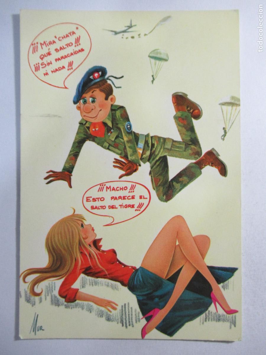 Postales: Postal mili recluta chica humor - S/C