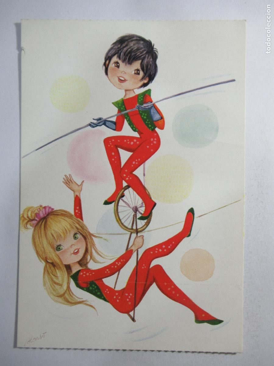 Postales: Postal Chico chica pareja circo - S/C