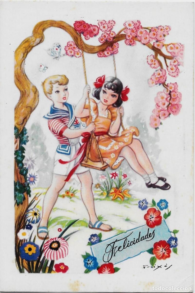 Postcards: 2096Y - CREACIONES FREIXAS SERIE 318 - ANTIGUA POSTAL DE FELICIDADES