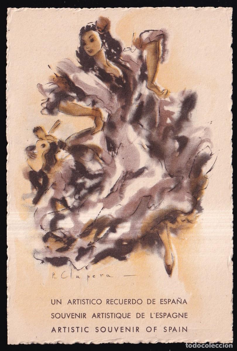 Postales: Ilustra *Pere Clapera i Argelaguer* Meds: 90x133 mms. Publicidad al dorso.
