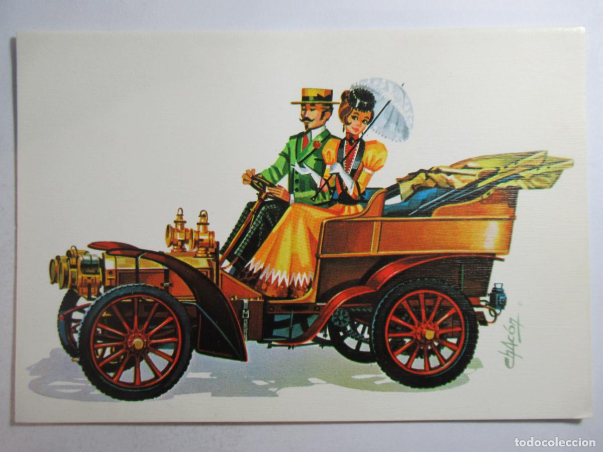 Postales: Pareja en coche de &eacute;poca - S/C