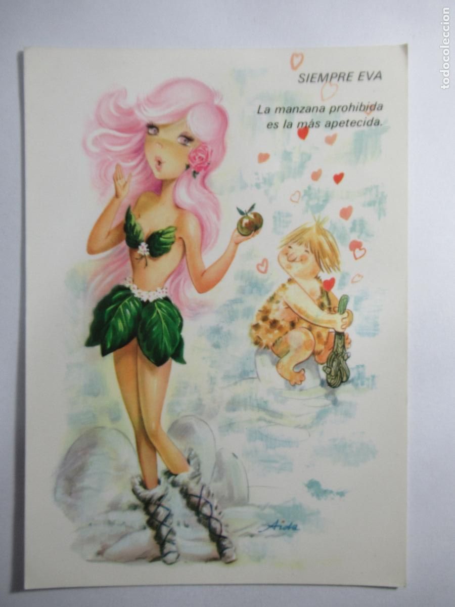 Postales: Siempre Eva - La manzana prohibida es la m&aacute;s apetecida - S/C
